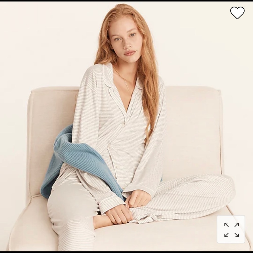 Jcrew eco dreamiest long sleeved striped pajamas